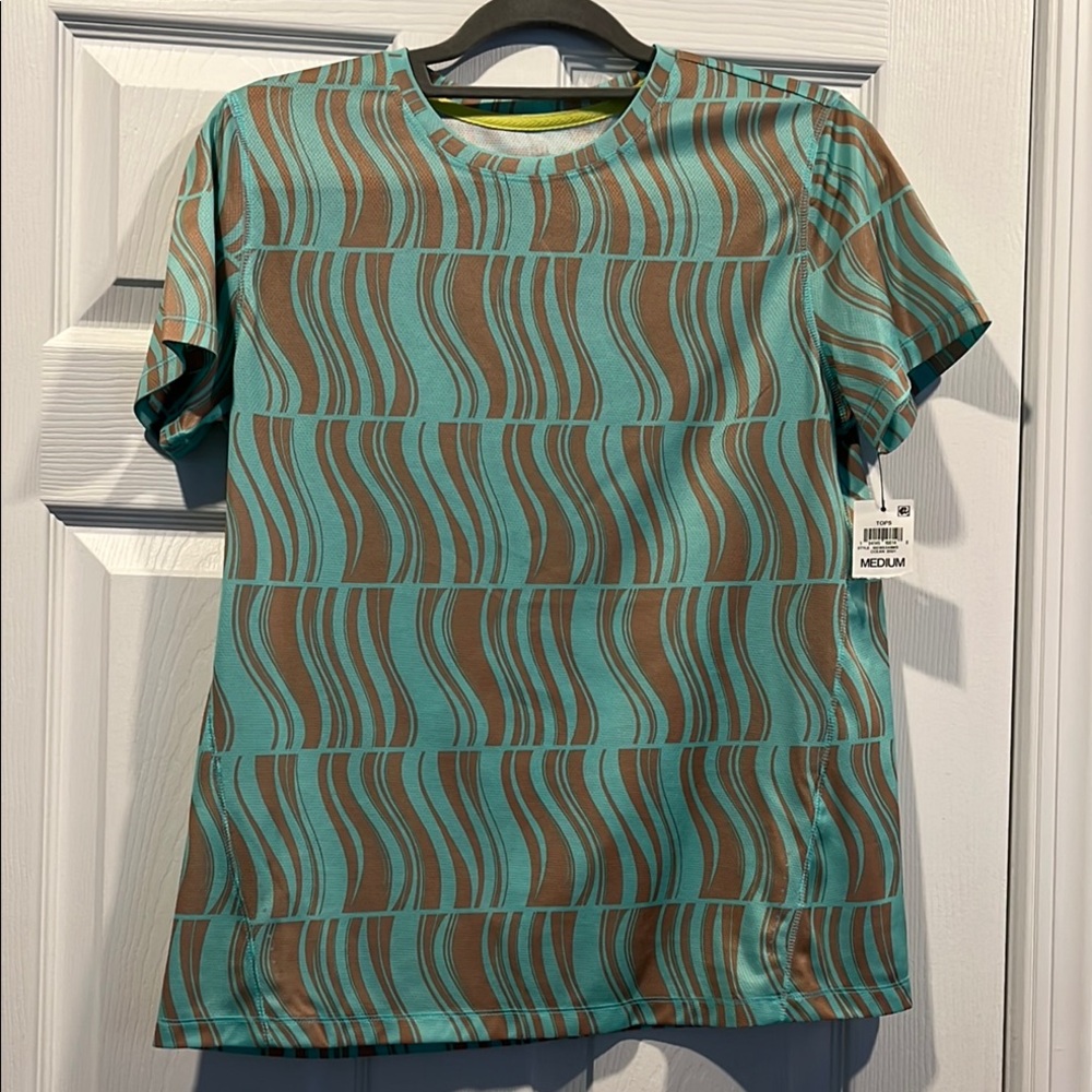 Ideology Stylish Graphic Tee in‎ Blue and Brown Size M New with tag.